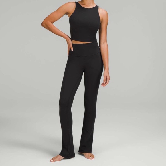 LULULEMON align high rise mini flair pant black size 2